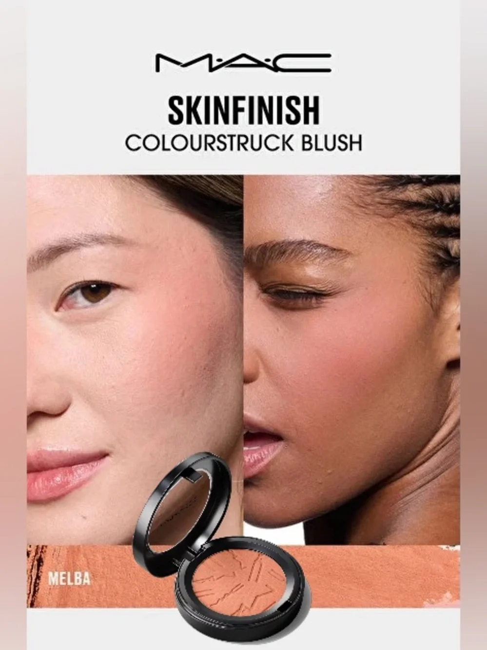 NEW✅ MAC Skinfinish Colourstruck Blush - Melba (Peach Pink) New in Box